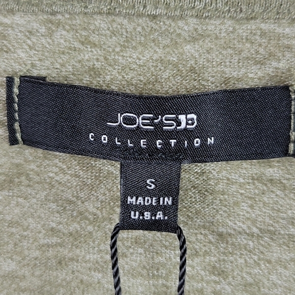 Joe's Jeans Zelly Oversized Distressed T-Shirt Earth Army Green S - Picture 4 of 7